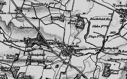 Old map of Caunton in 1899