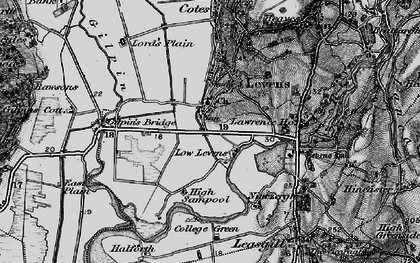 Old map of Levens Hall in 1898