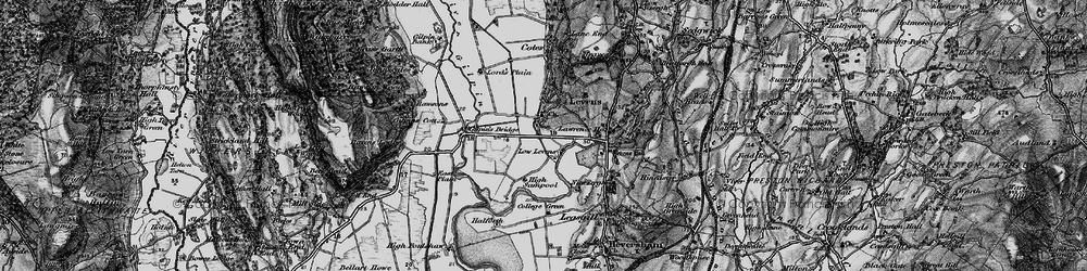 Old map of Levens Hall in 1898