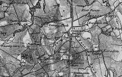 Old map of Causey Park Bridge in 1897