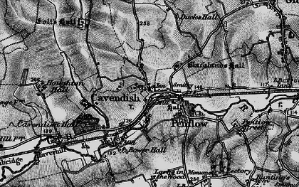 Old map of Blacklands Hall in 1895