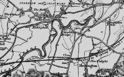 Old map of Cavendish Bridge in 1895