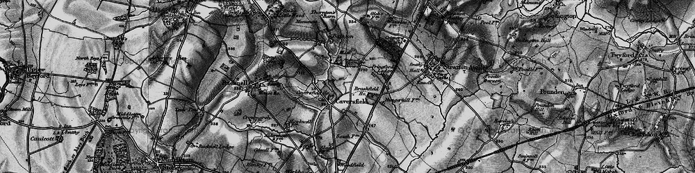 Old map of Caversfield in 1896