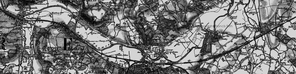 Old map of Caversham in 1895