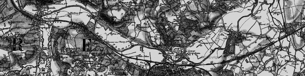 Old map of Caversham Heights in 1895