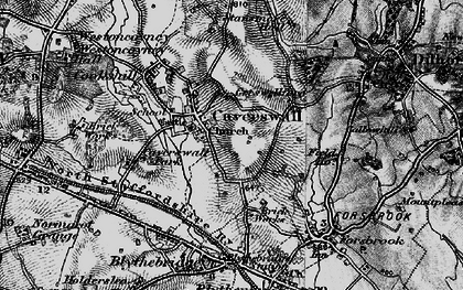 Old map of Caverswall in 1897