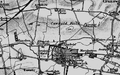 Old map of Bracken in 1898