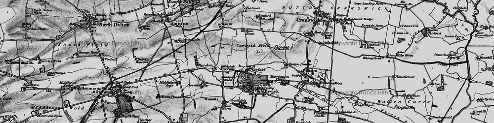 Old map of Bracken in 1898
