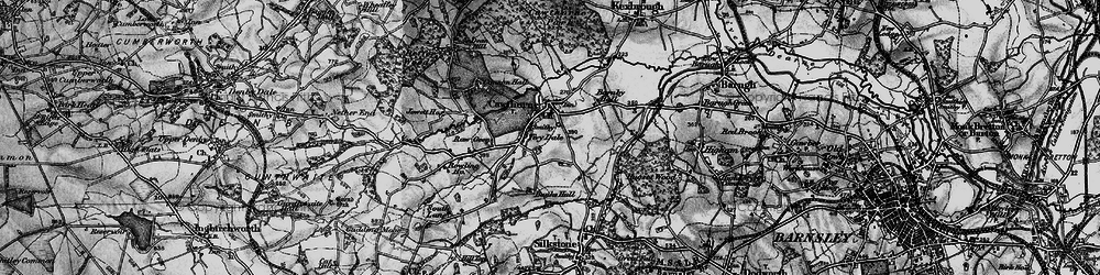 Old map of Cawthorne in 1896