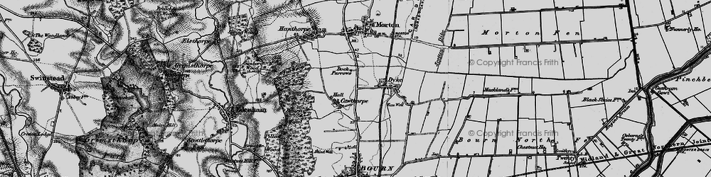 Old map of Cawthorpe in 1895
