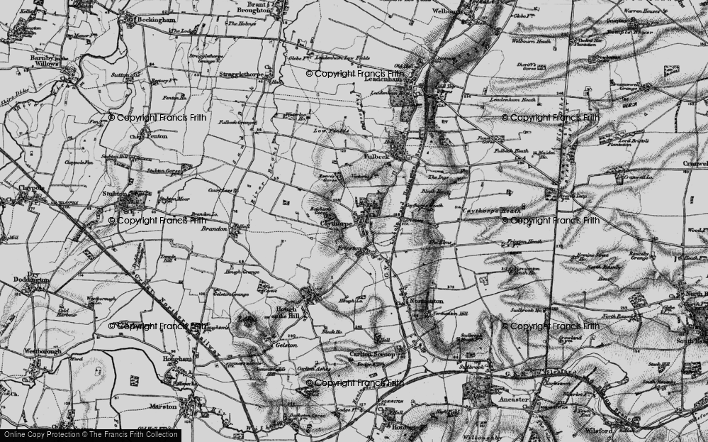 Old Map of Caythorpe, 1895 in 1895