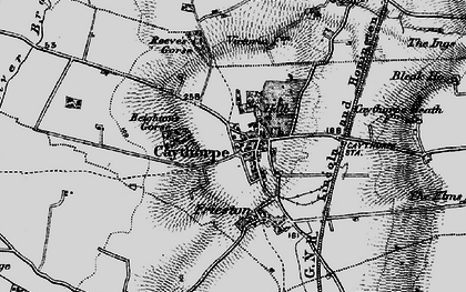 Old map of Caythorpe in 1895