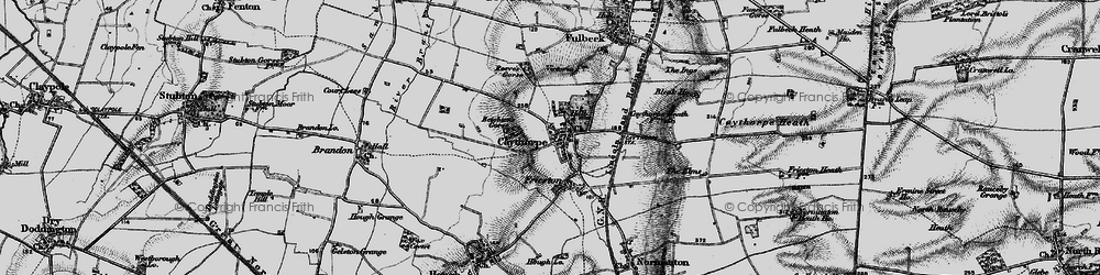 Old map of Beighton's Gorse in 1895