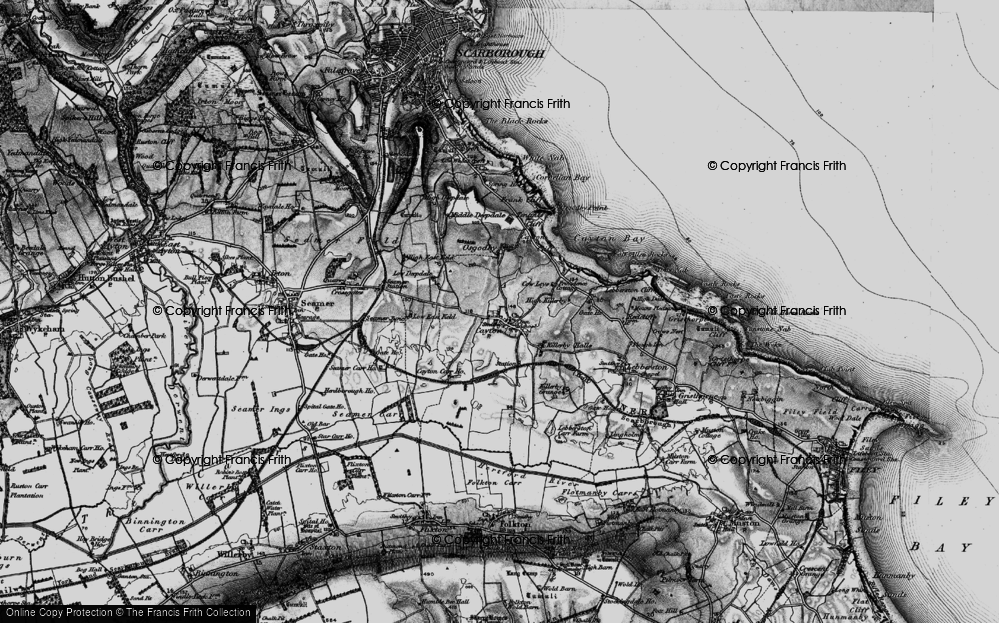 Old Map of Cayton, 1898 in 1898