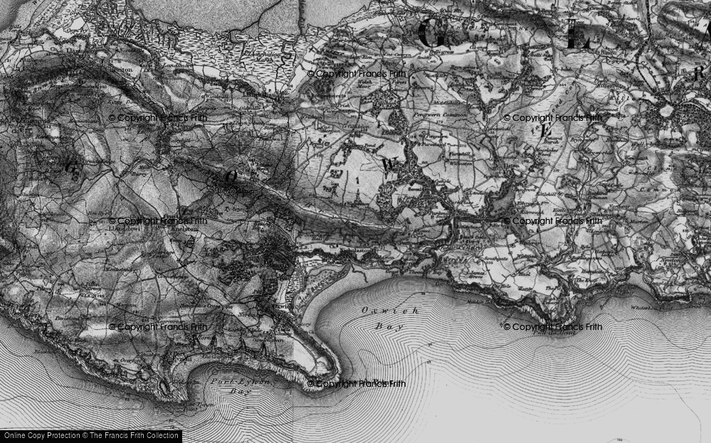 Old Map of Historic Map covering Perriswood in 1897