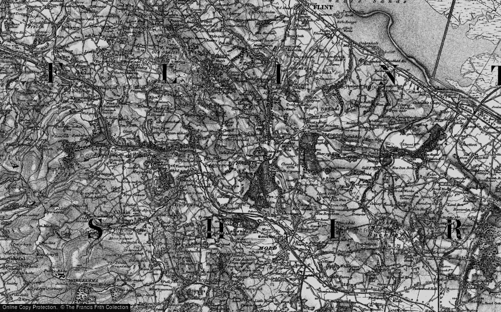 Old Map of Historic Map covering Sarn Galed in 1896