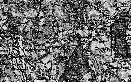 Old map of Sarn Galed in 1896