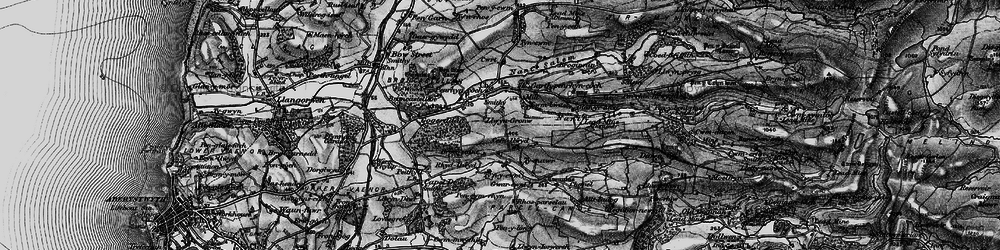 Old map of Cefn Llwyd in 1899