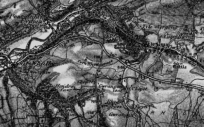 Old map of Cefn Rhigos in 1898