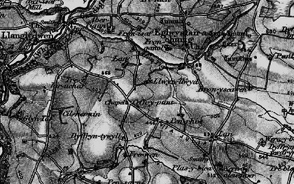 Old map of Cefn-y-pant in 1898