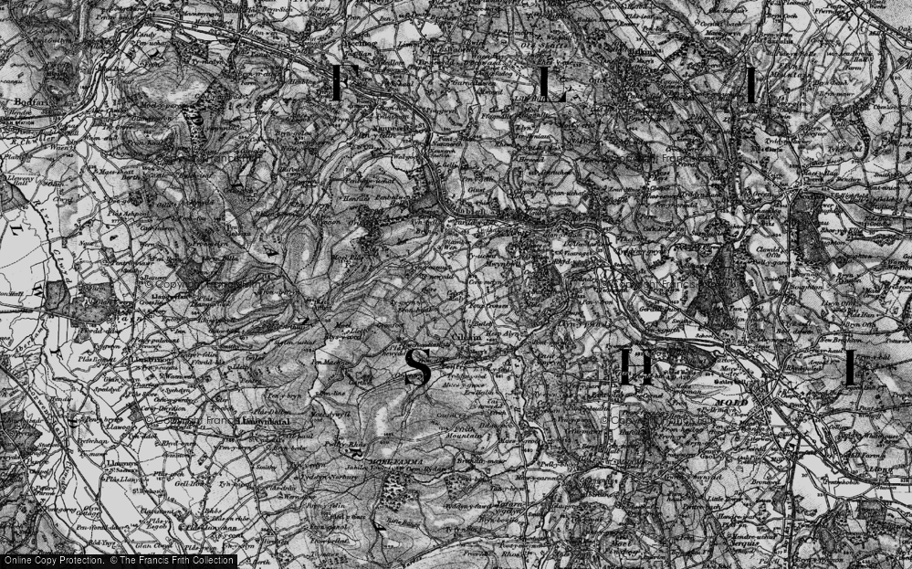 Old Map of Celyn-Mali, 1896 in 1896