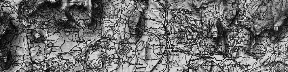 Old map of Brychyni in 1899
