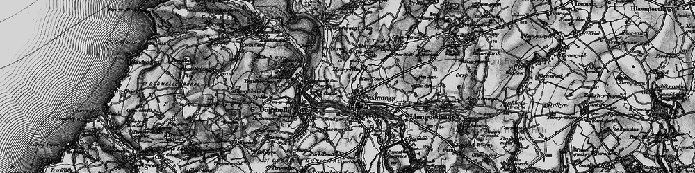 Old map of Ceredigion Coast Path in 1898