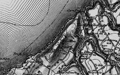 Old map of Ceredigion Coast Path in 1898