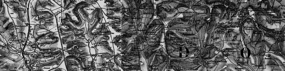 Old map of Yelcombe Bottom in 1898