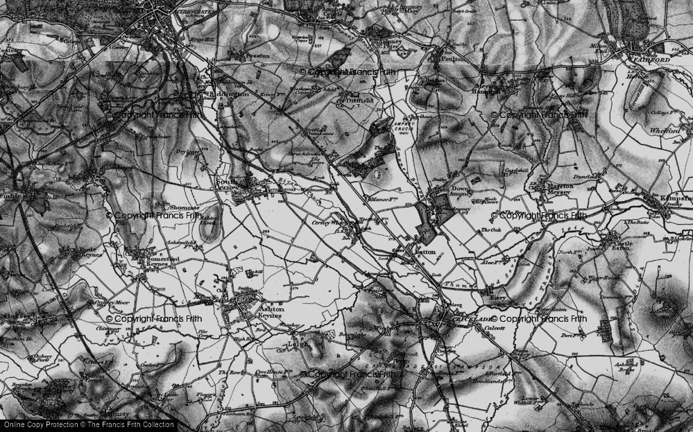 Old Map of Cerney Wick, 1896 in 1896