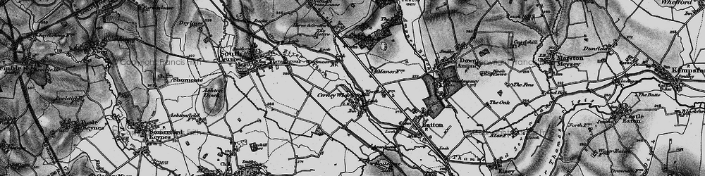 Old map of Cerney Wick in 1896