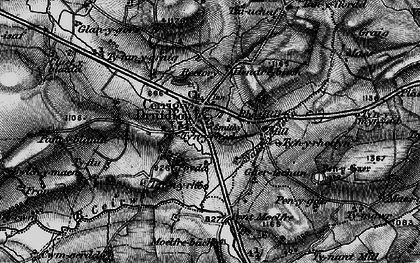 Old map of Cerrigydrudion in 1897