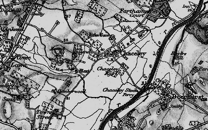 Old map of Chaceley in 1896