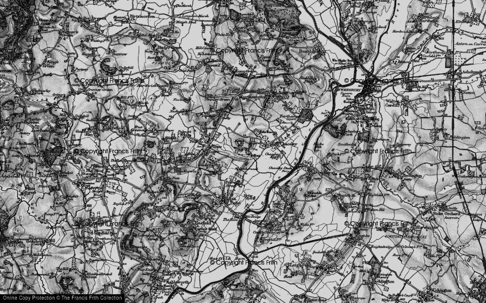 Old Map of Chaceley Hole, 1896 in 1896
