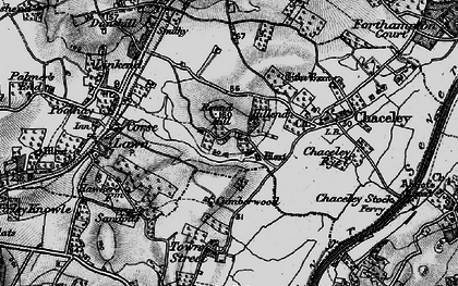 Old map of Chaceley Hole in 1896