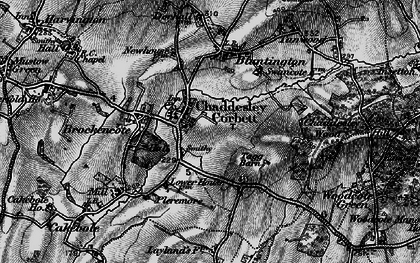 Old map of Chaddesley Corbett in 1898