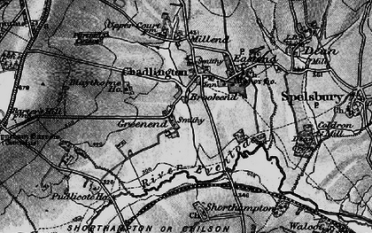 Old map of Chadlington in 1896
