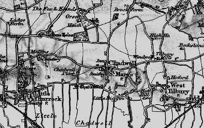 Old map of Chadwell St Mary in 1896