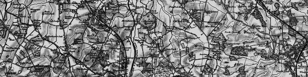 Old map of Baddesley Clinton in 1898