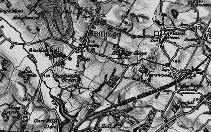 Old map of Birchley Hall in 1896