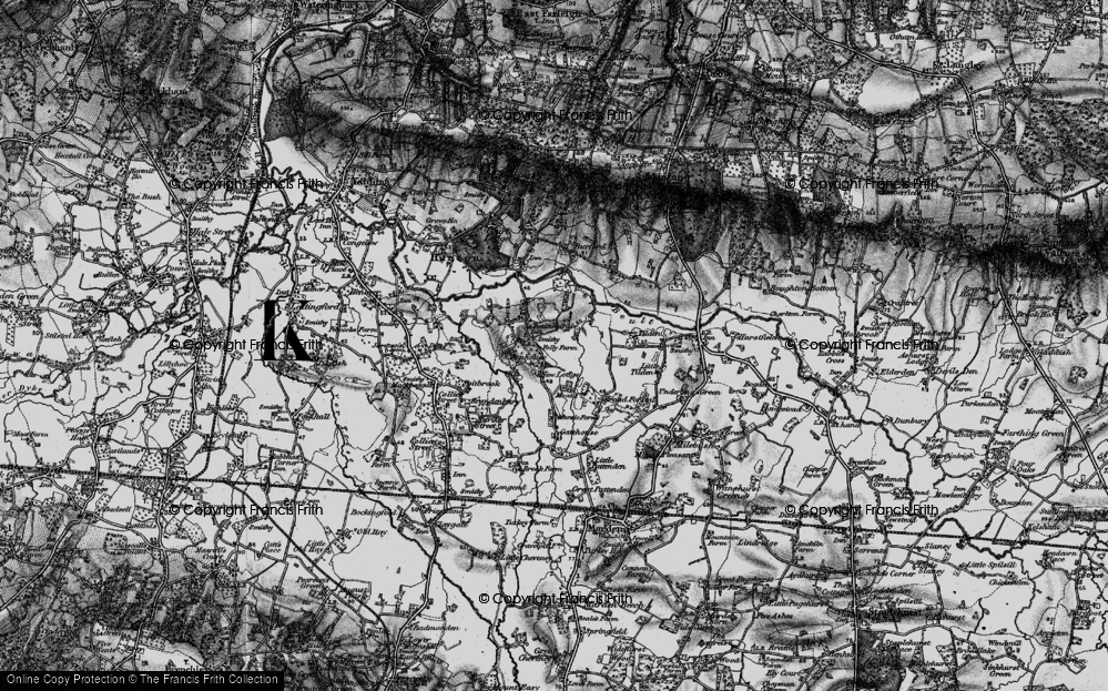Old Map of Chainhurst, 1895 in 1895
