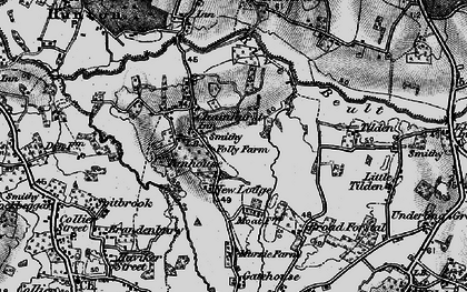 Old map of Chainhurst in 1895