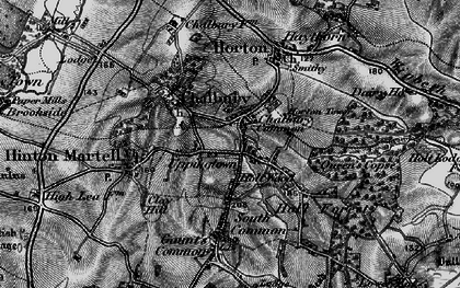 Old map of Chalbury Common in 1895