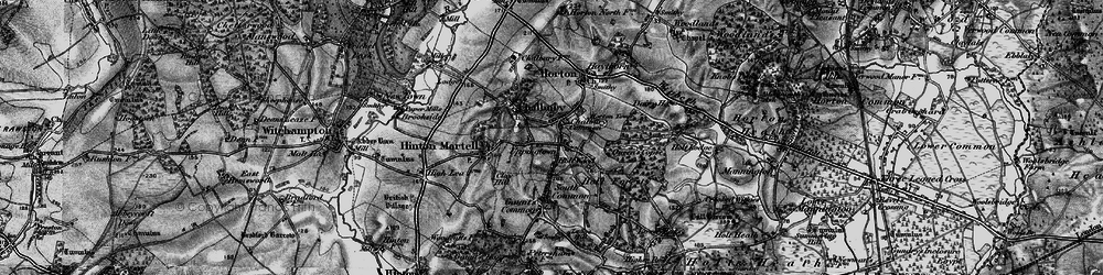 Old map of Chalbury Common in 1895