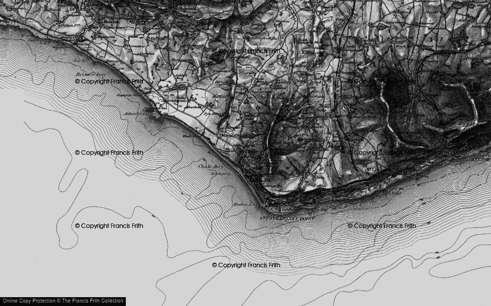 Old Map of Chale, 1895 in 1895