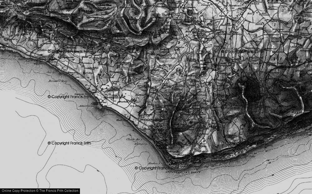 Old Map of Chale Green, 1895 in 1895