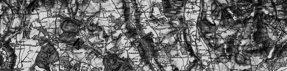 Old map of Chalfont St Peter in 1896