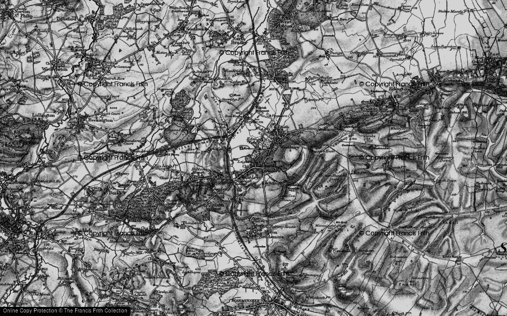 Old Map of Historic Map covering Beggar's Knoll in 1898
