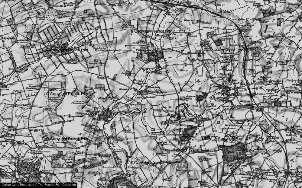 Old Map of Chalkhill, 1898 in 1898