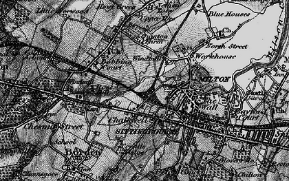 Old map of Chalkwell in 1895